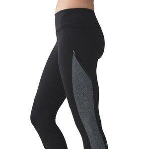LULULEMON Black Rain-On Train-On Tight Full-On Luxtreme Run Leggings size 6